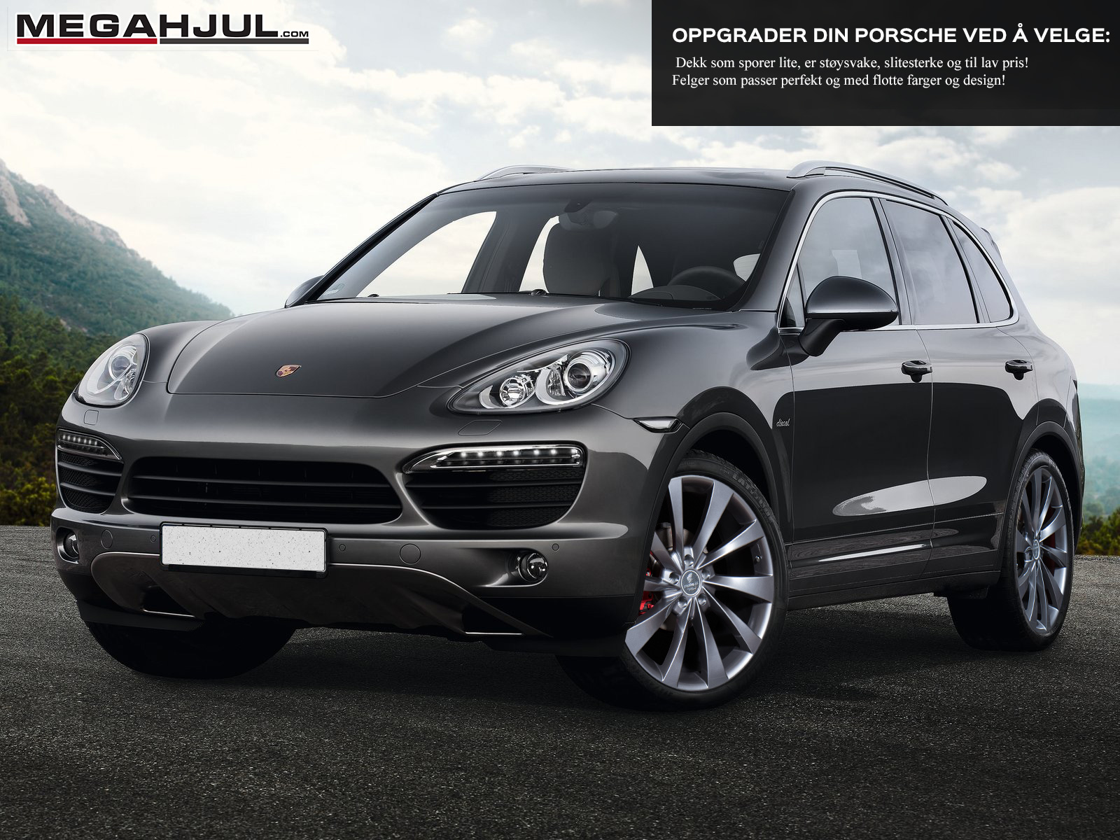 Porsche Cayenne med PH turbin 2 felger og sommerdekk